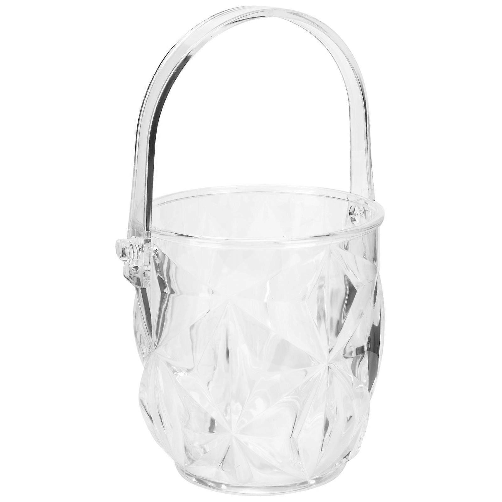 Transparent Ice Storage Bucket Plastic Ice Container Bar Wine Storage Bucket