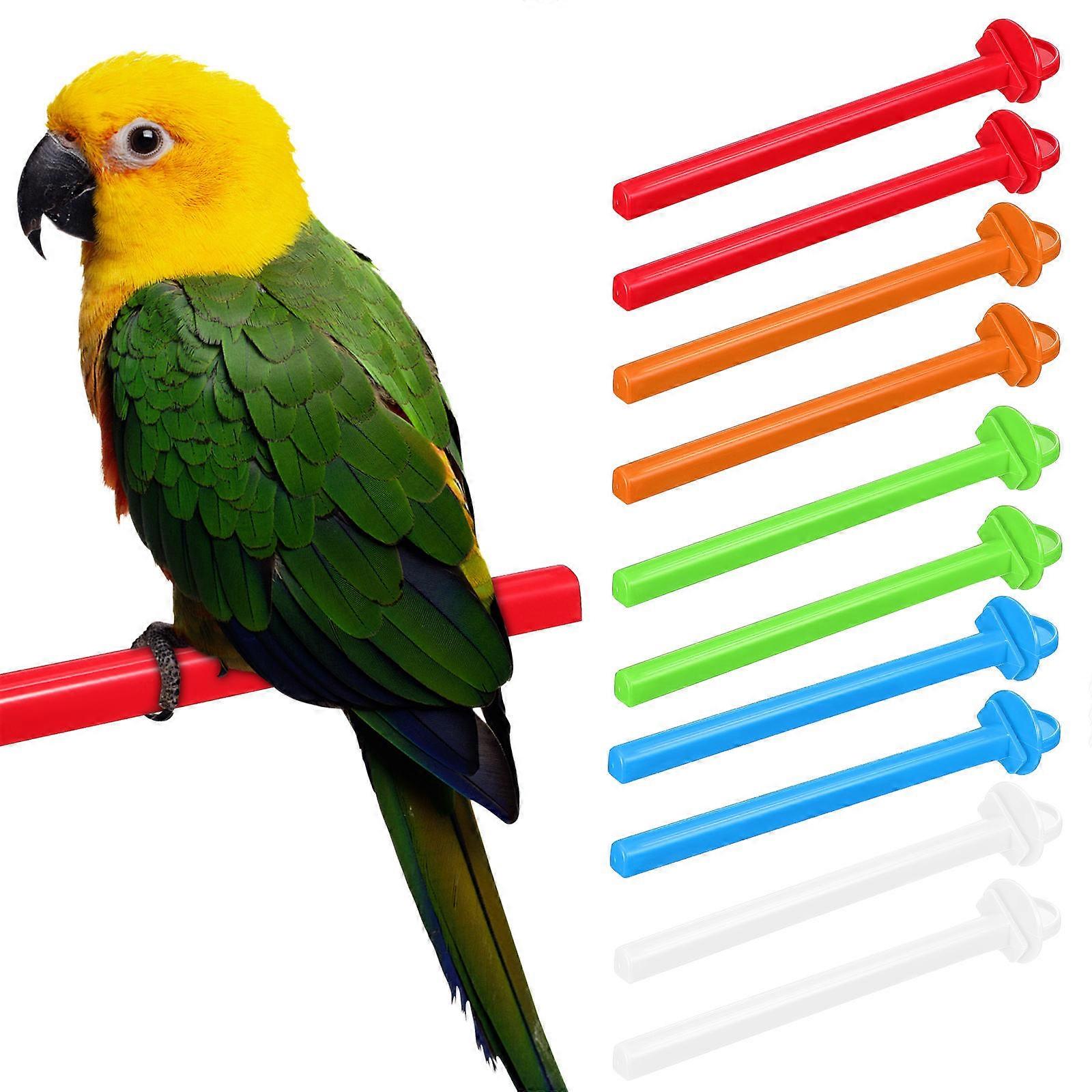 10 قطع الطيور الفرخ الوقوف الدائمة الببغاء قفص القطب مخلب طحن عصا ممارسة التدريب الفرخ للببغاوات العصافير الكوكاتيل