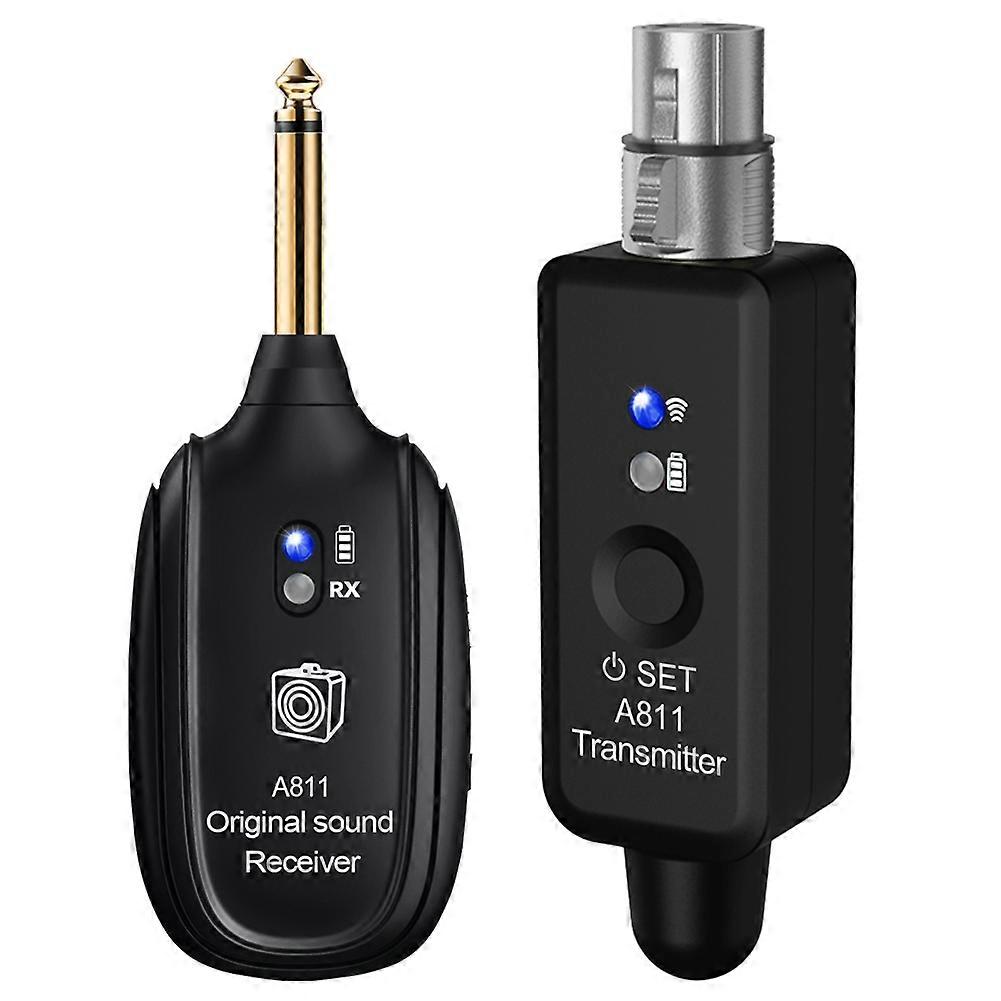 A811 Wireless Microphone Converter Adapter Transmitter and Receiver Wired to Wireless Dynamic Microphone