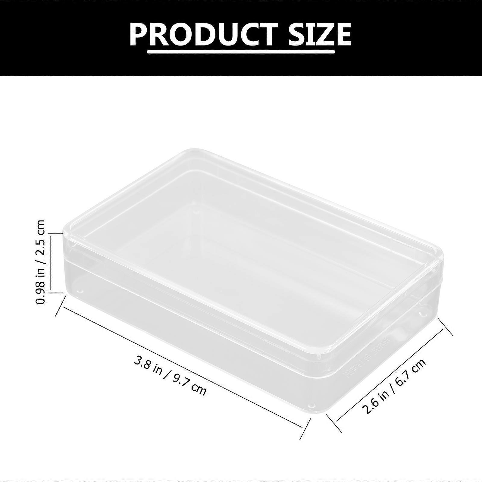 Rectangular Poker Cards Case for Storage 12Pcs Transparent Plastic Box