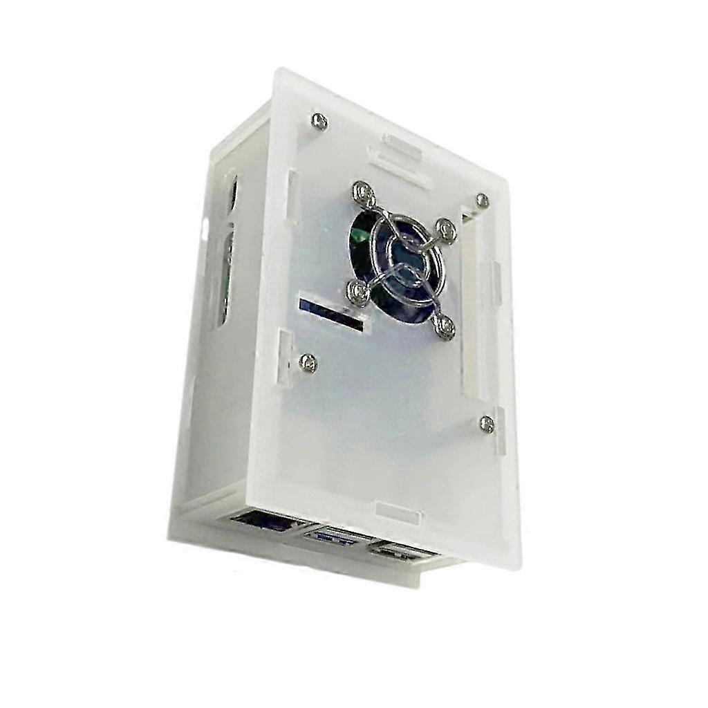 Clear Acrylic Enclosure Case for RPi 5 PC Protctor Heatsink and Cover Fan
