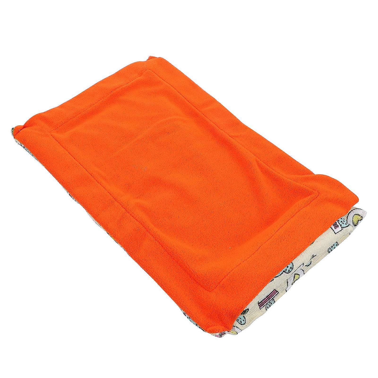 1Set Orange Reptile Sleeping Bag Canvas Bed for Pets with Blanket