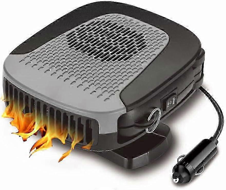 x Car Heater Portable Car Fan With Air Purification 12v 150w With Heating And Cooling 2 In 1 Modes For Fast Heating Defrost Defogger And Automobil