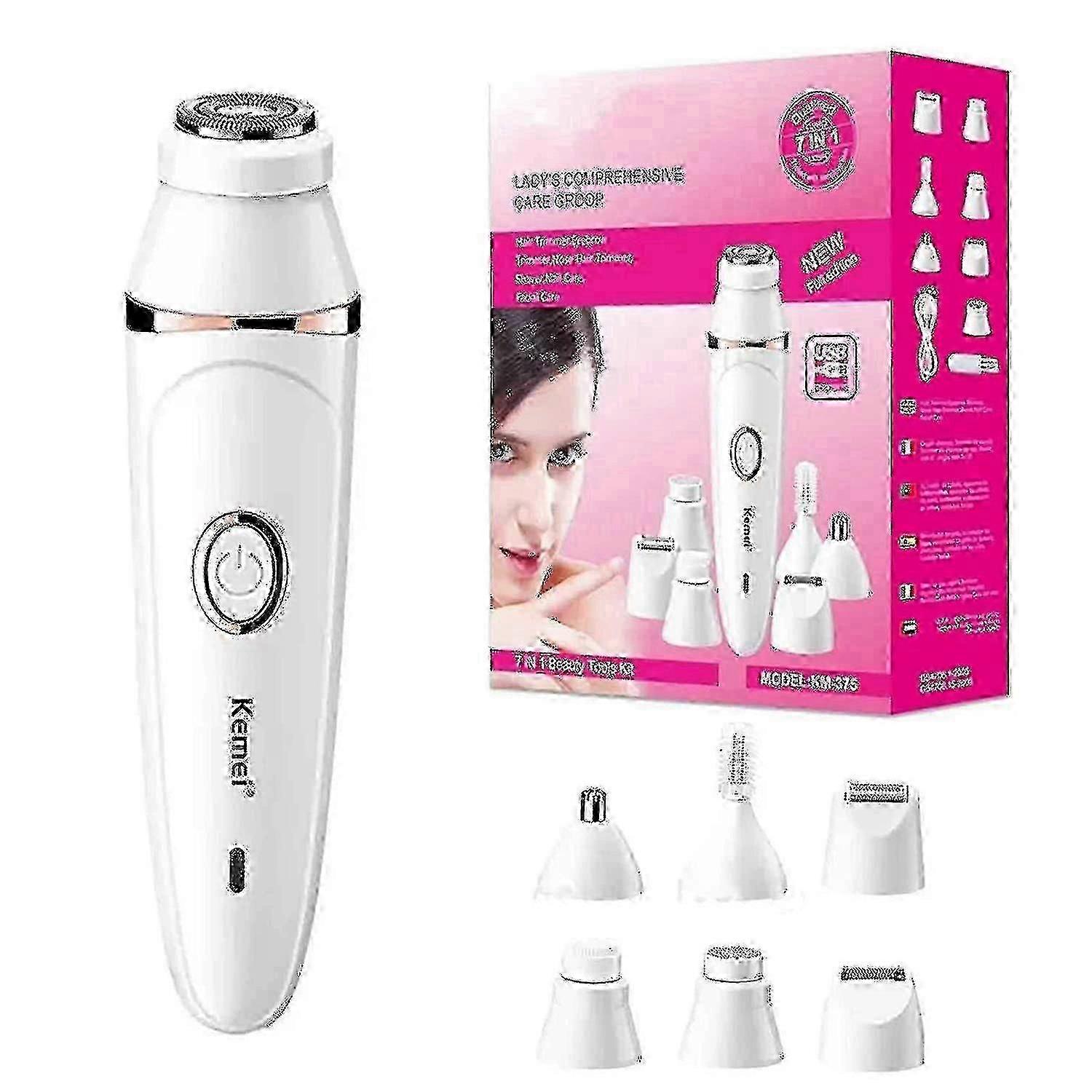 Multifunksjonell barbermaskin 7-i-1 kroppsvask sett epilator