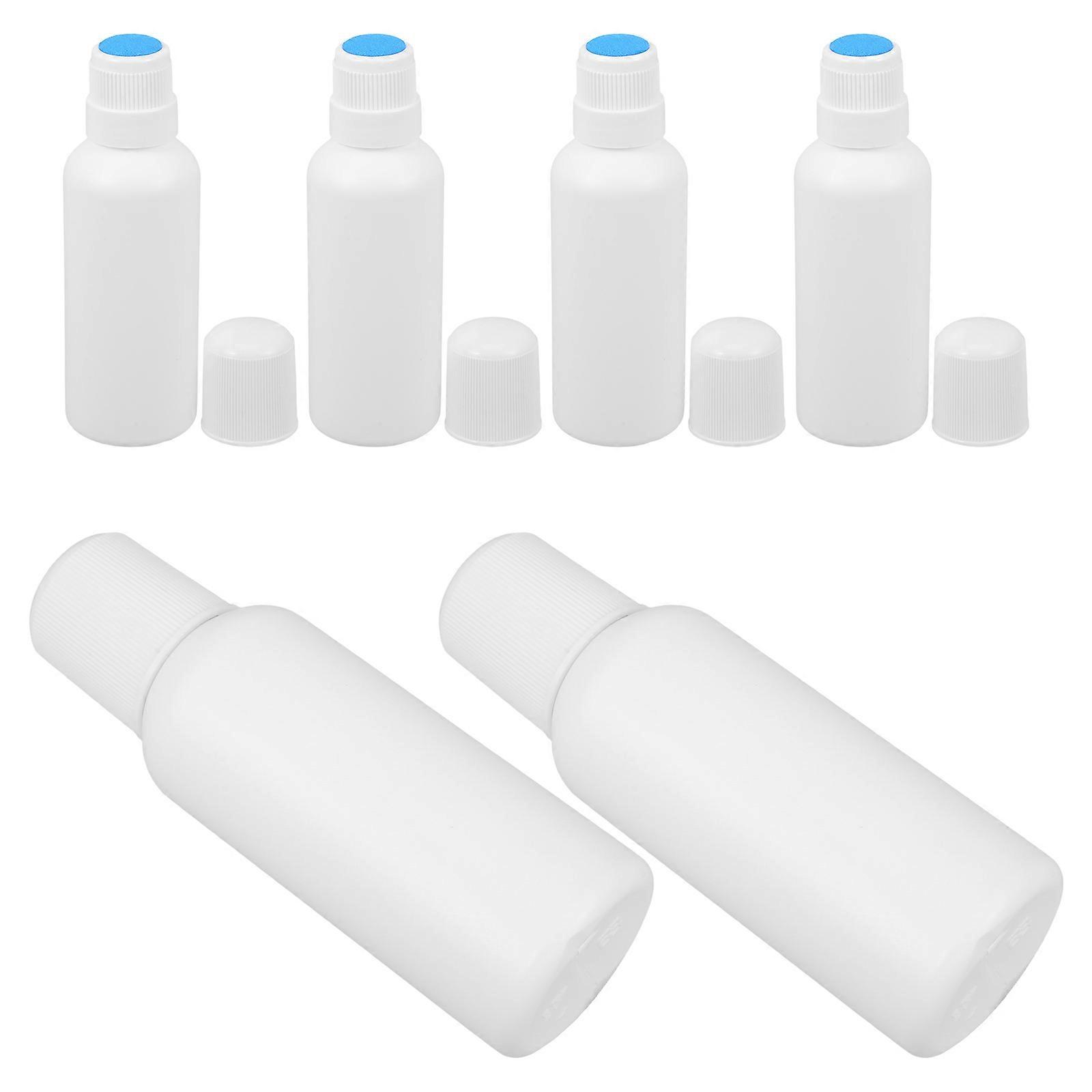 Eraser Bottles Small Sponge Head Applicator for Liniments 6Pcs White
