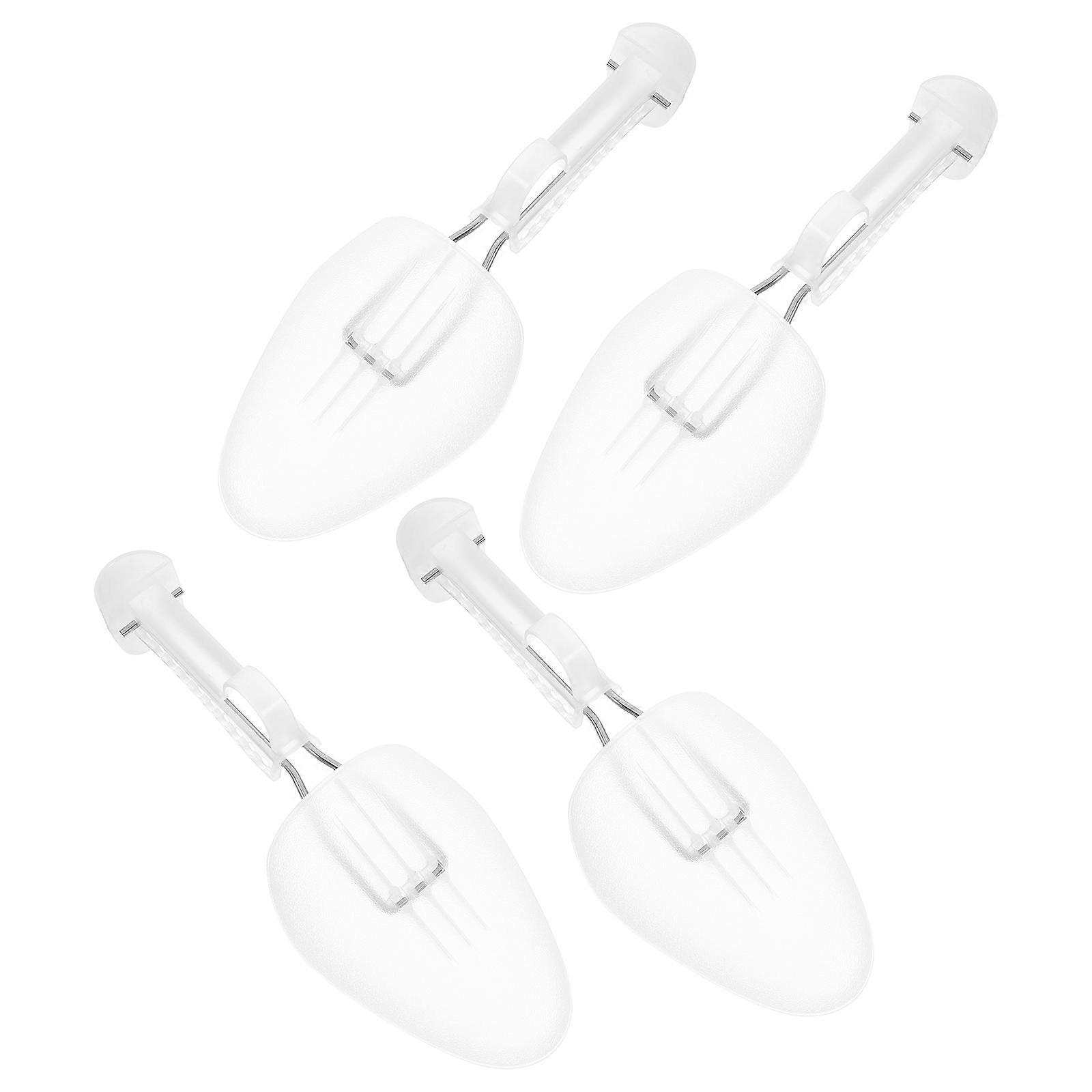 Adjustable Plastic Shoe Shapers for Shoes 4Pcs Transparent Shoe Trees Kit