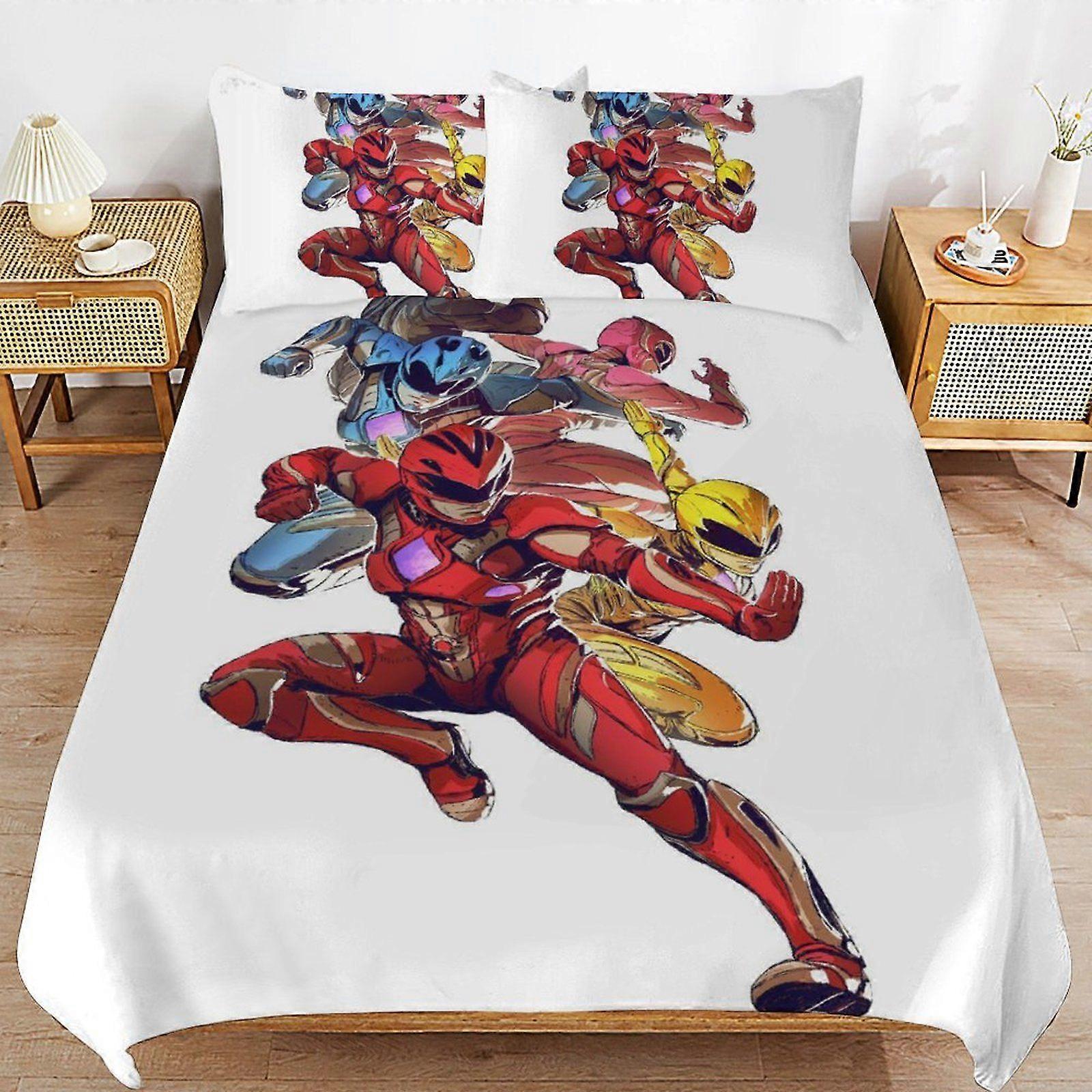 1567BF Power Rangers The Animated Series Premium Durable Construction Easy Maintenance Sleep Comfort Duvet Cover Sets for Daily Use CF1567