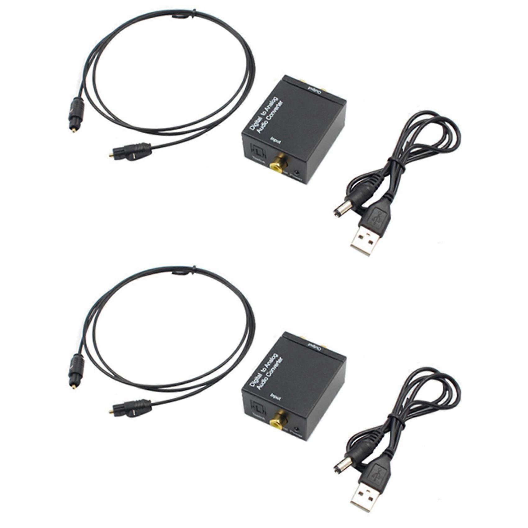2X Optical Coaxial Toslink Digital to Analog Audio Converter Adapter RCA L/R 3.5mm