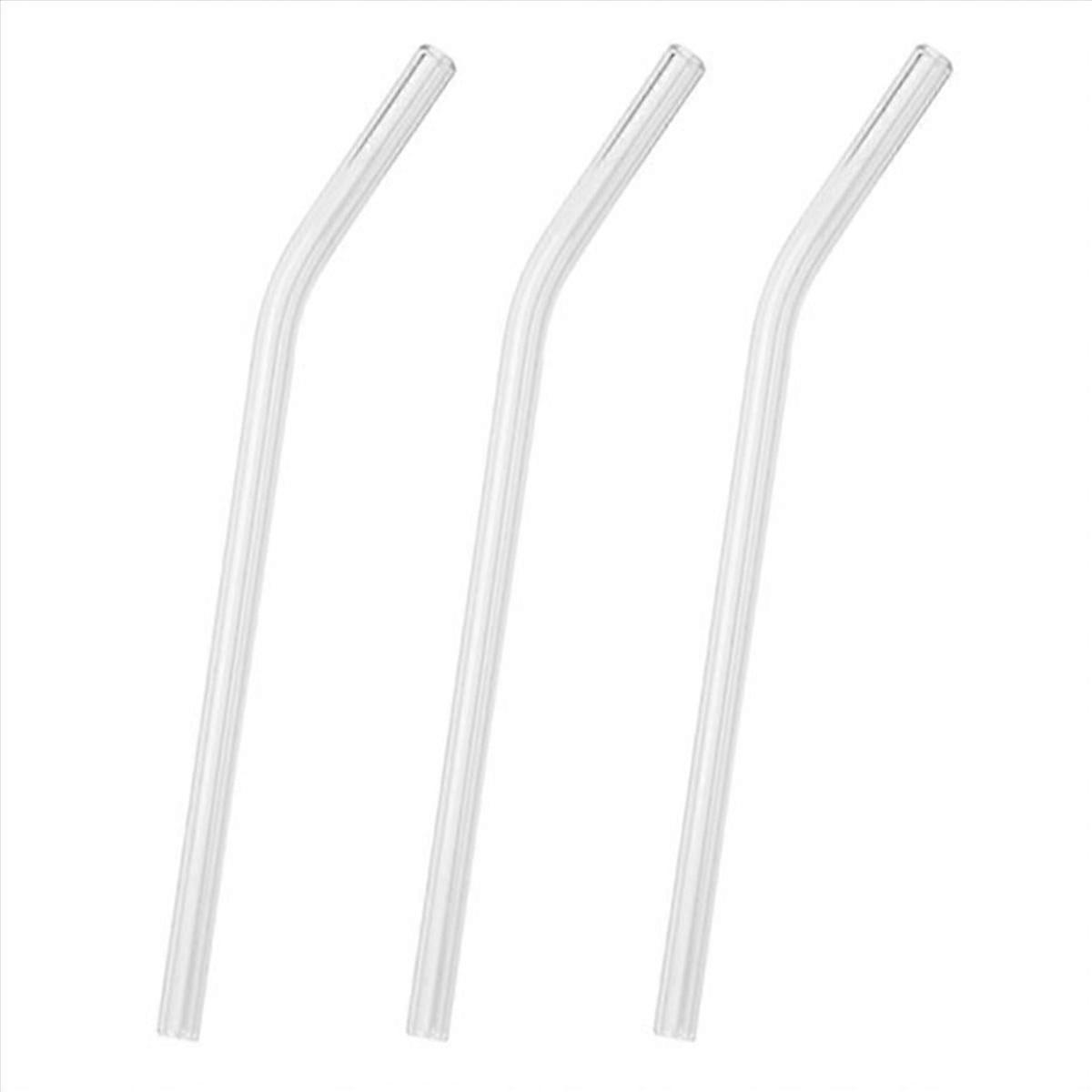 Reusable Bend Glass Drinking Thick Straws Wedding Party Transparent