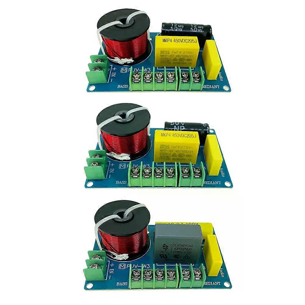 200W Frequency Dividers DIY Audio Modification 3-Way Hi-Fi Crossover Filter Module Bookshelf Audio for 35/4/45-8 Inch Speakers