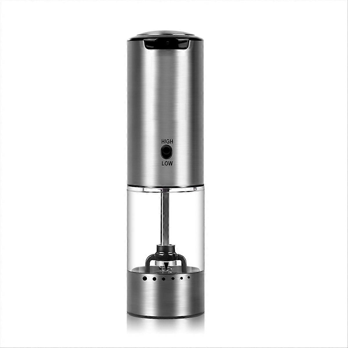 USB-C Rechargeable Electric Salt & Pepper Grinder Set - External Adjustable Coarseness (6 Settings),