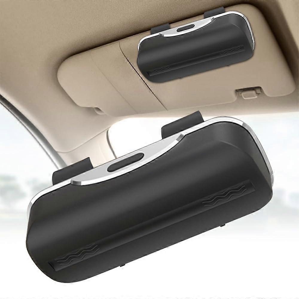 Car Sunglasses Holder with QuickRelease Button, ScratchResistant Universal Sun Visor Glasses Case