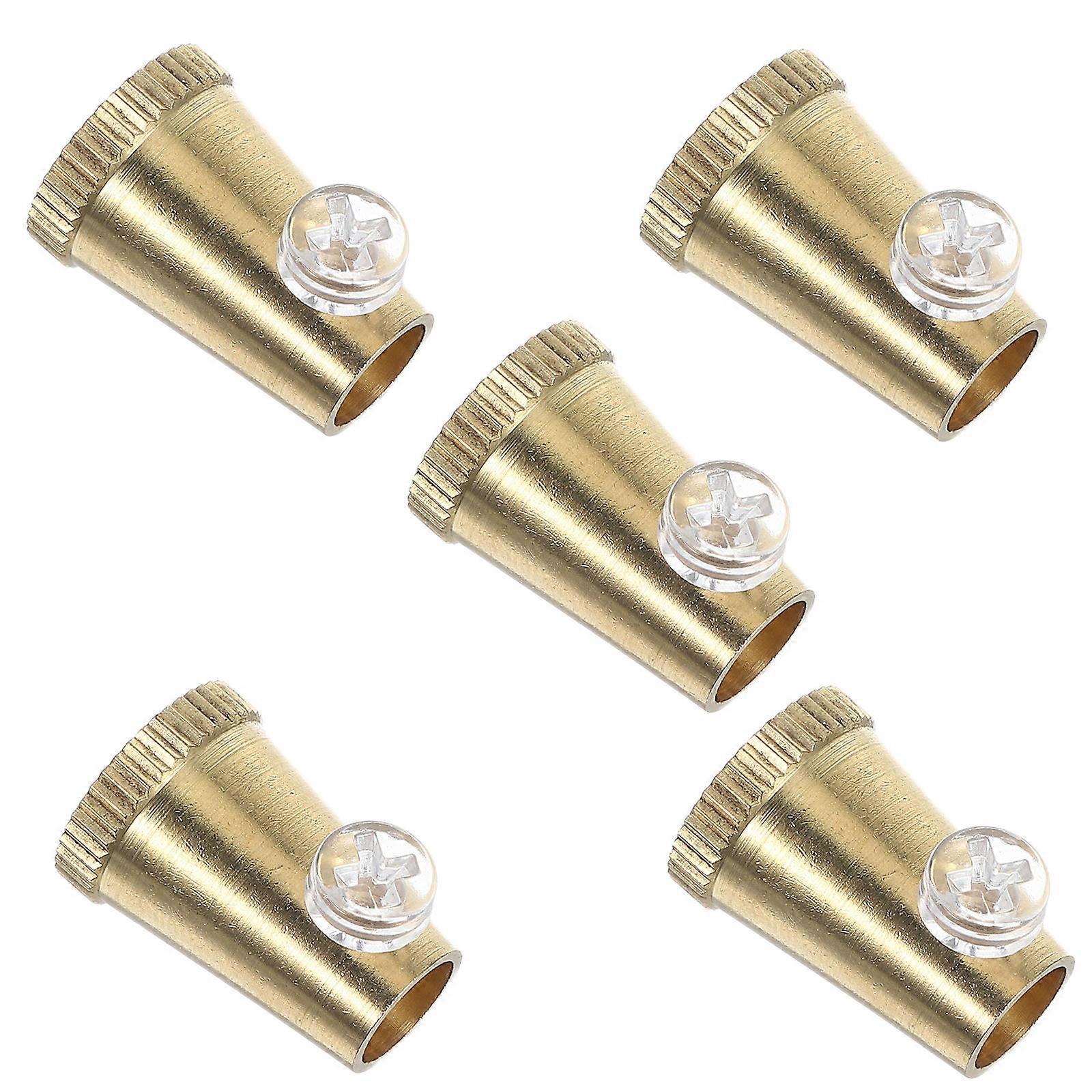 Retro Wire Locking Cap Brass Material Suitable for 5Sets Lamp Parts