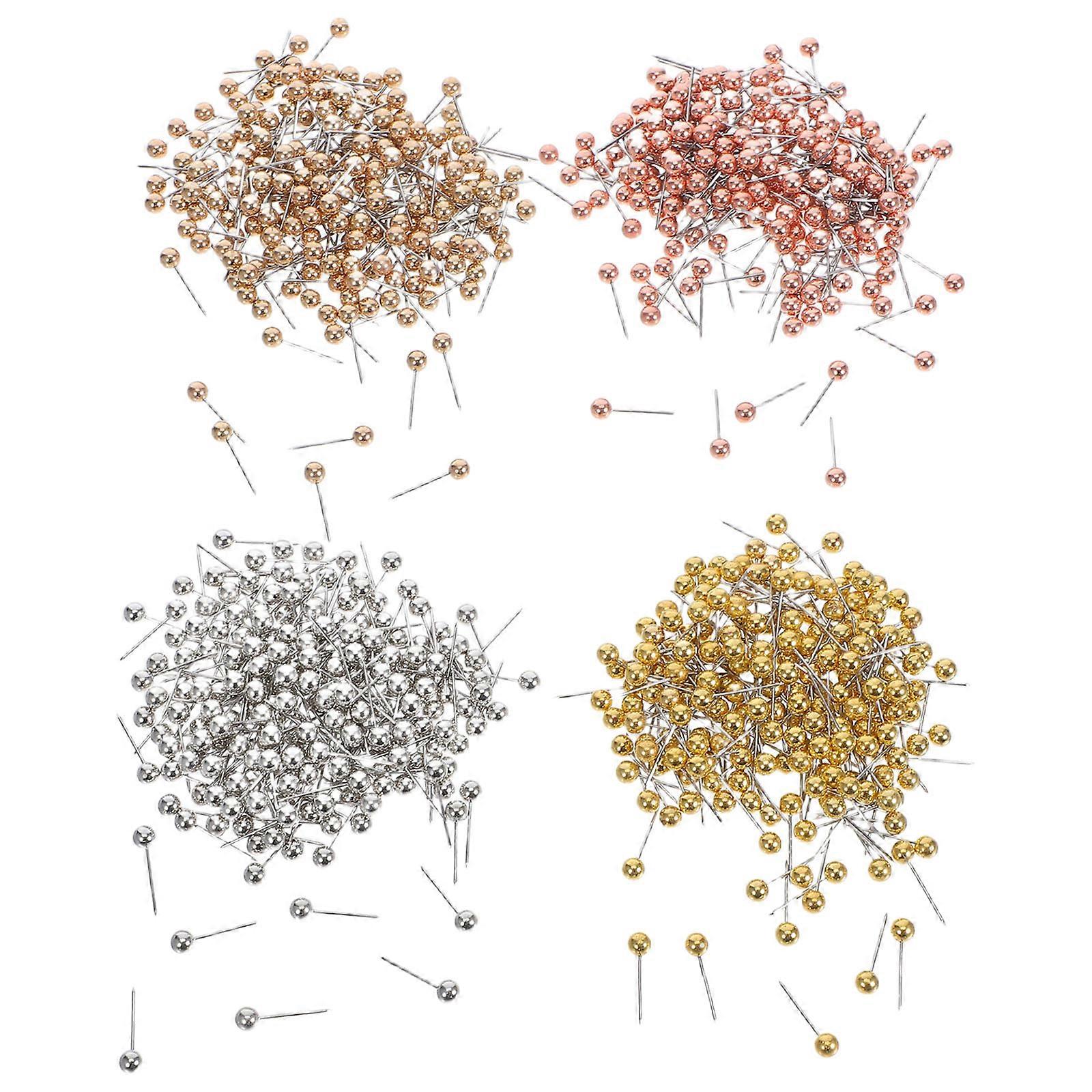 Assorted Round Push Pins for Holding Use 800Pcs with Decorative Ball Heads