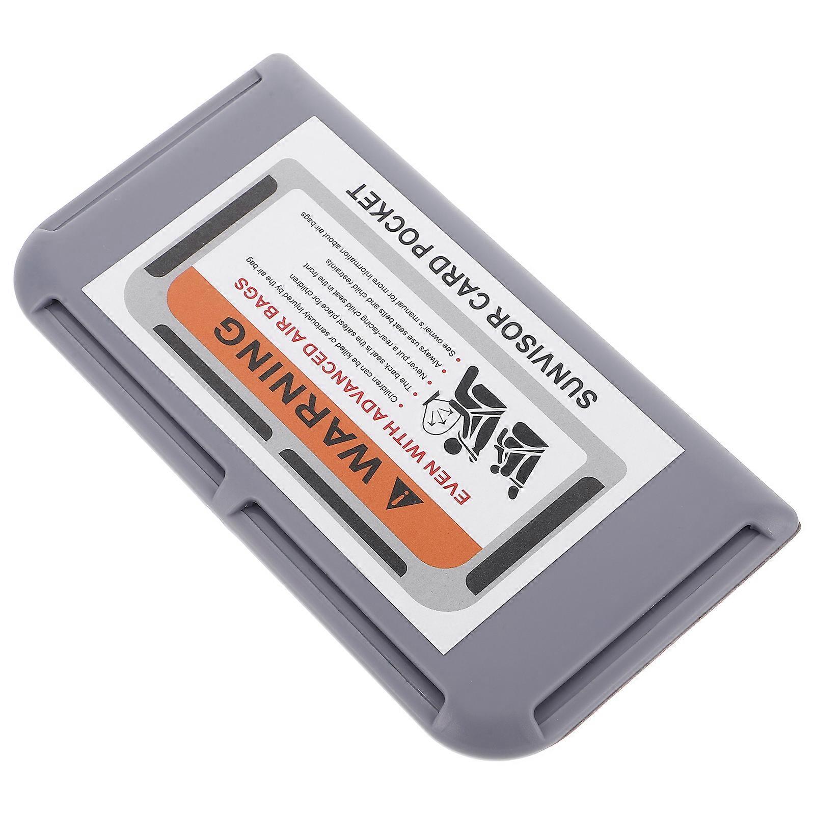 Car Sun Visor Card Holder for Auto Visor Organizer with Gray