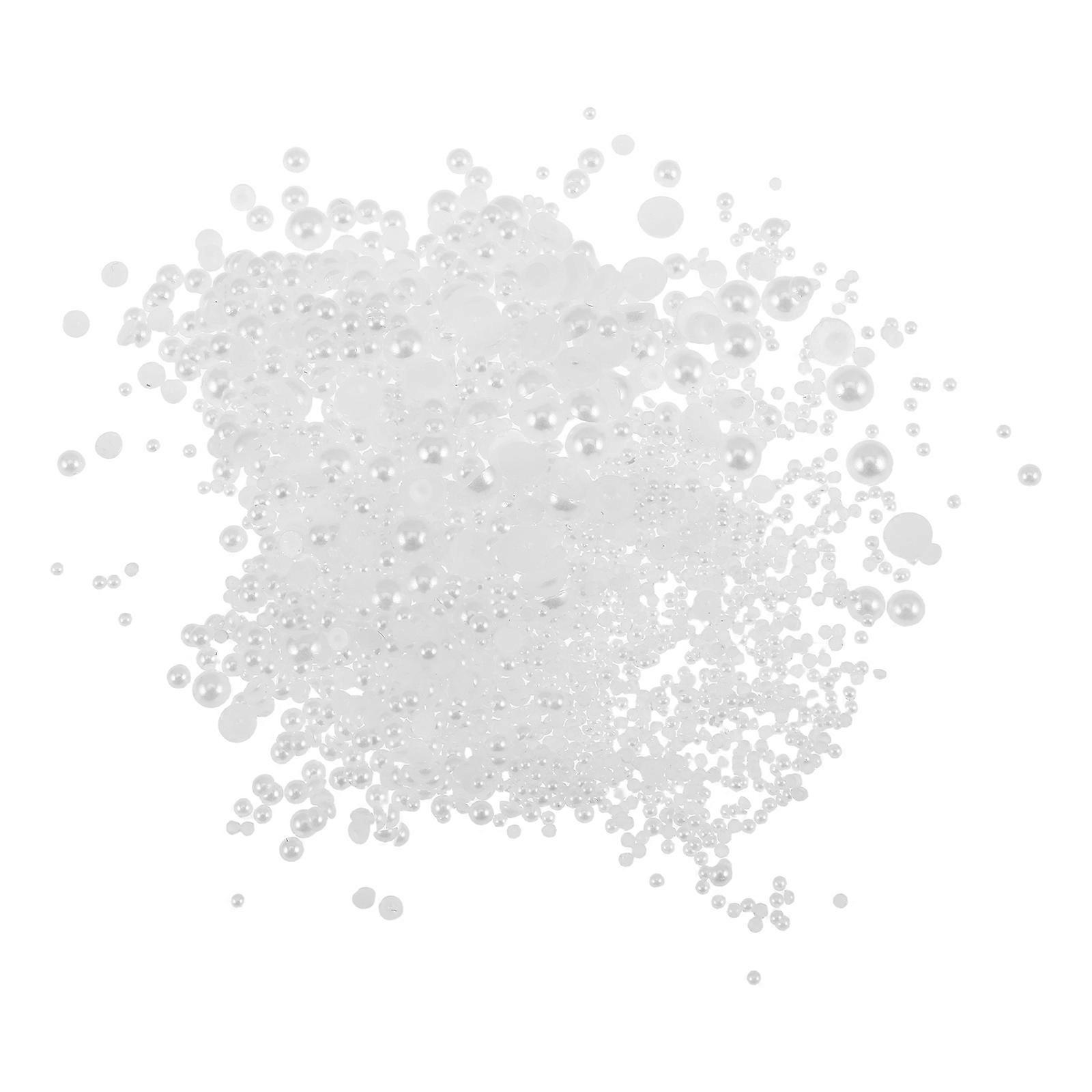 Craft Pearls Flatback Half Round Pearls for Crafting 1 Box with 7600 Pieces