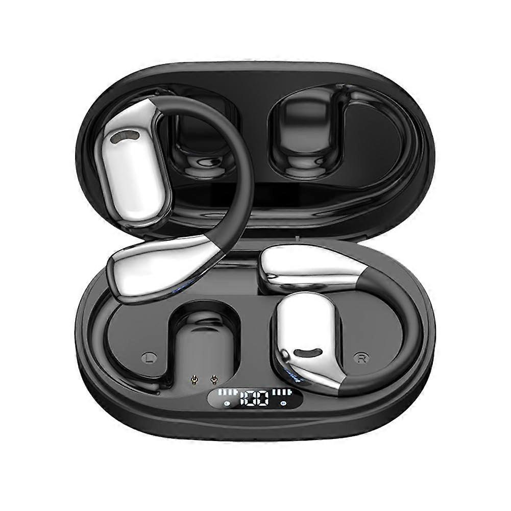 Bluetooth V5.4 Ear Hook Headset For Apple, Microsoft, Android TypeC Black Gaming Earbuds 1 Set