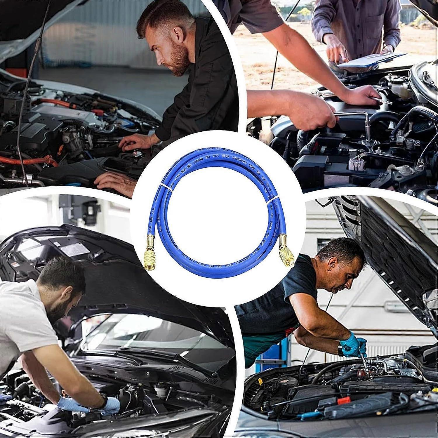 Refrigerant Hose Set Brass Connector Low Loss Lines For Automotive HVAC Car RV A/C Recharge System Leak Proof Hose