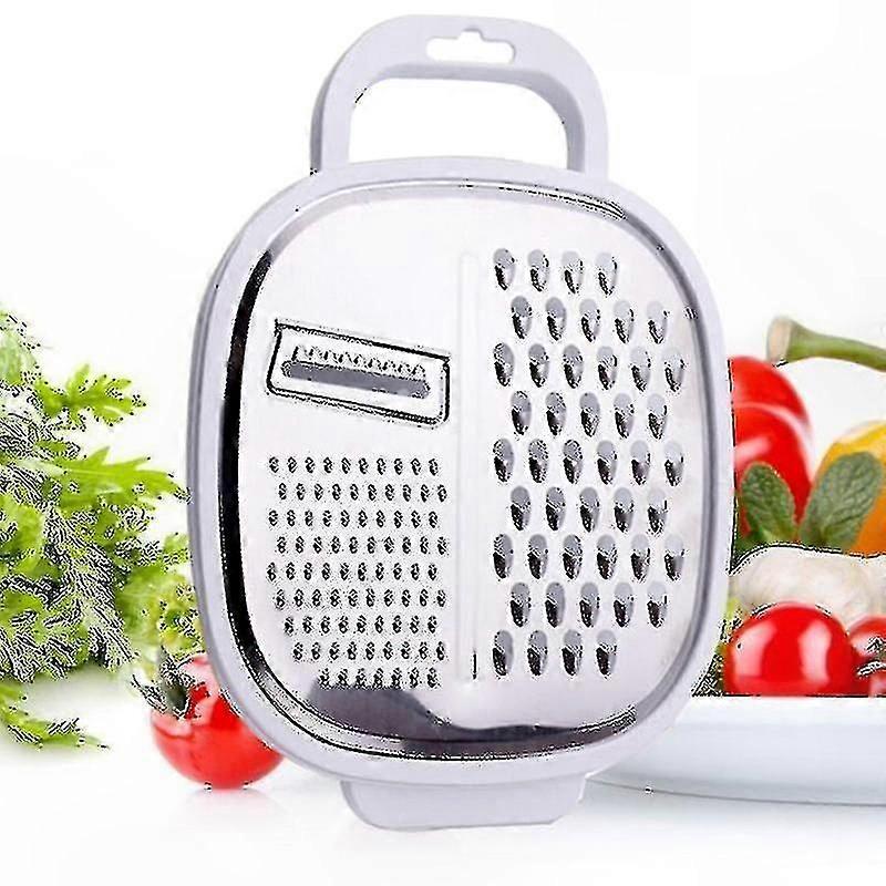 Multi-Function Kitchen Grater with Container and Lid for Cheese and Vegetables