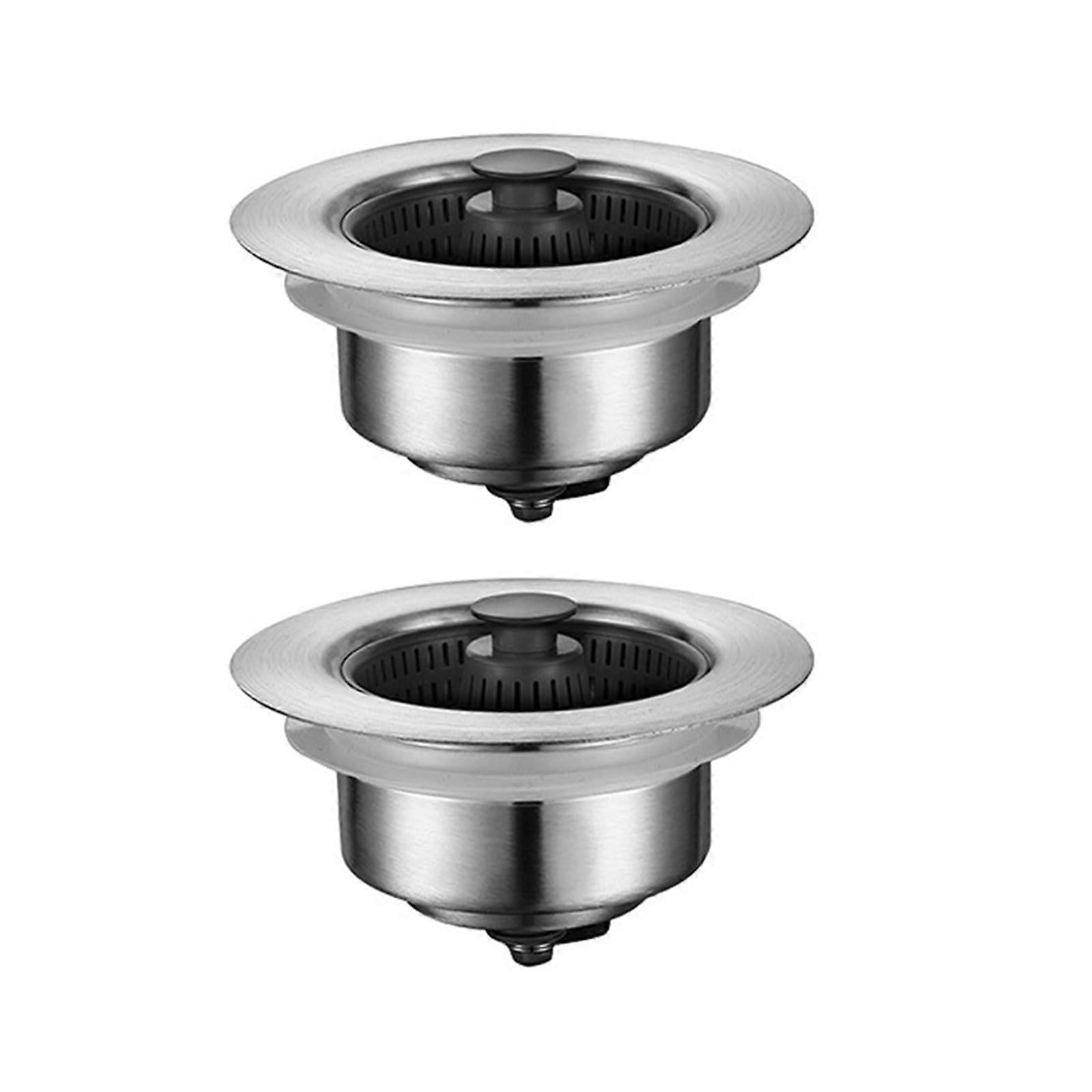 Stainless Steel Kitchen Sink Strainer with AntiClogging Design and OnePress Seal Stopper