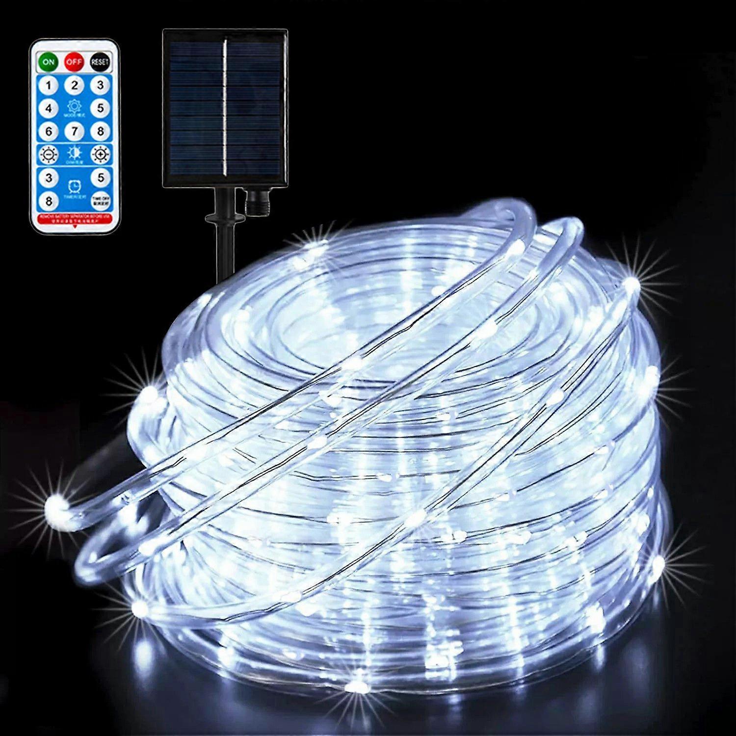 7m 50 LED 8 Modes Solar String Light PVC Copper Wire Holiday Decorative Lamp with Remote Control