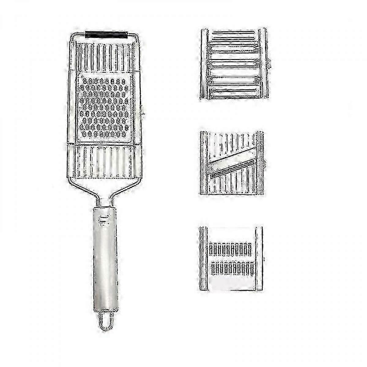 4-in-1 Grater for Cheese Shredding with Holder, Saving Device, Inserts