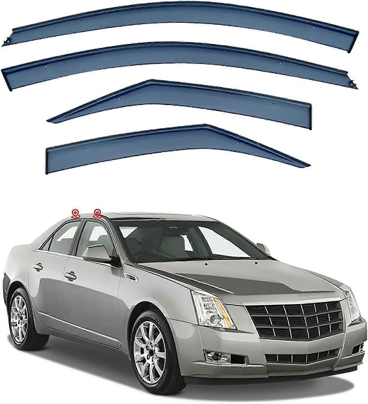 Car Wind Deflectors for Cadillac CTS MK2 20082013 Side Window Visor Rain Guards Easy Install