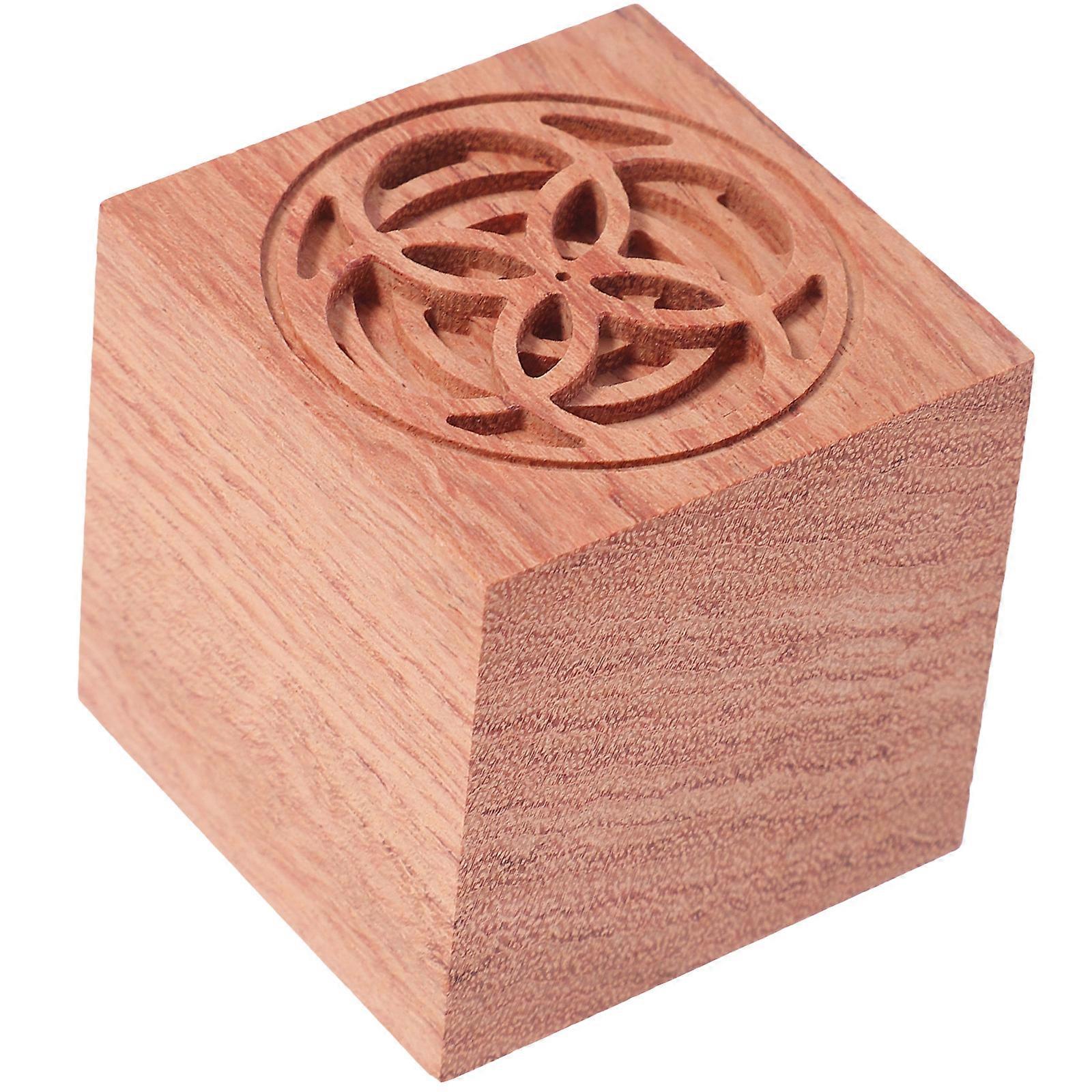 Aroma Diffuser Essential Oil Diffusion Wooden Diffuser Cube For Home Decor Brown Square 1Pcs