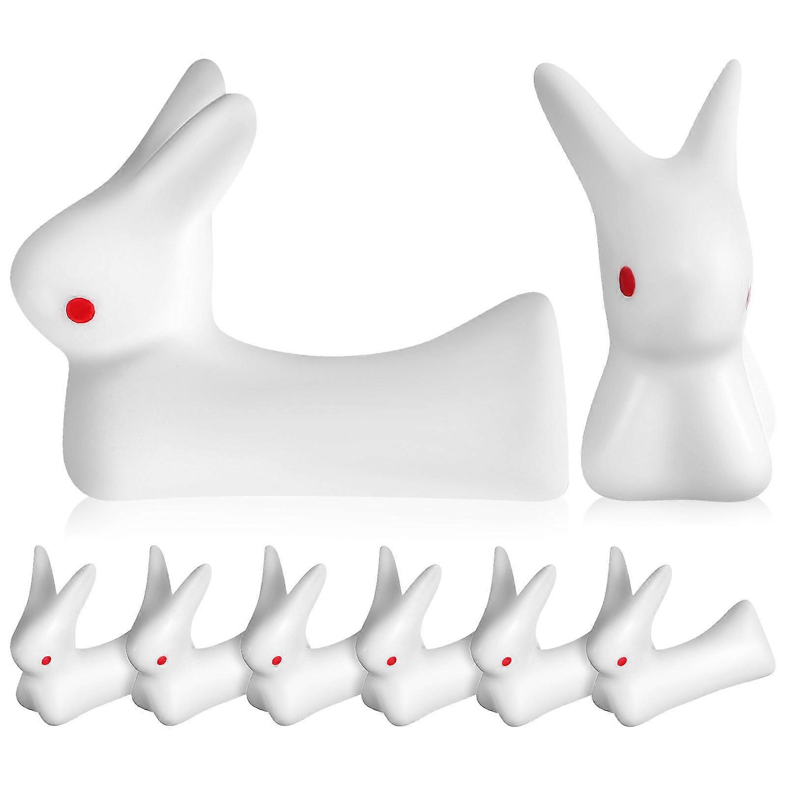 Ceramic Chopsticks Rest Cartoon Rabbit Design for Table 8Pcs