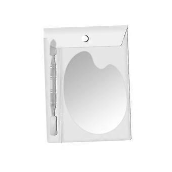 Make-up-Palette aus Edelstahl mit tragbarem Ringgriff für einfaches und sauberes Mischen von Nagelkunst-Farben