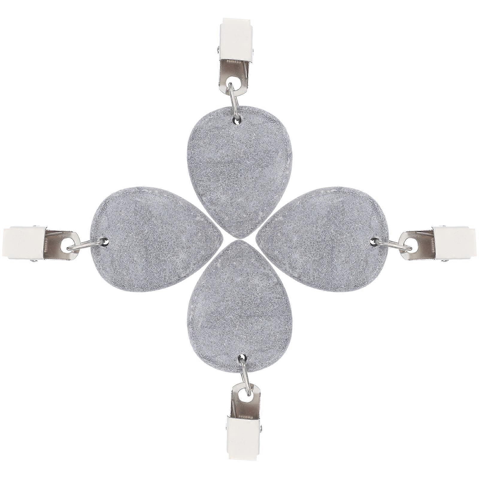Outdoor Tablecloth Weights Marble Decorative Clip for 12Pcs