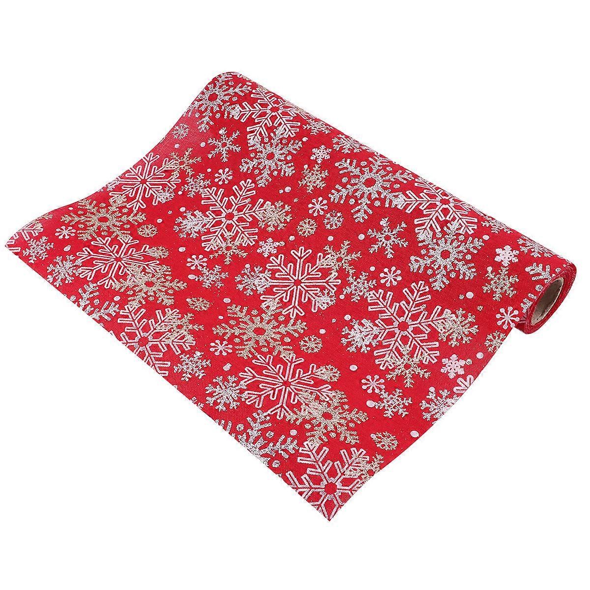 Red Christmas Tablecloth for Xmas Table Decoration 2Pcs Flag