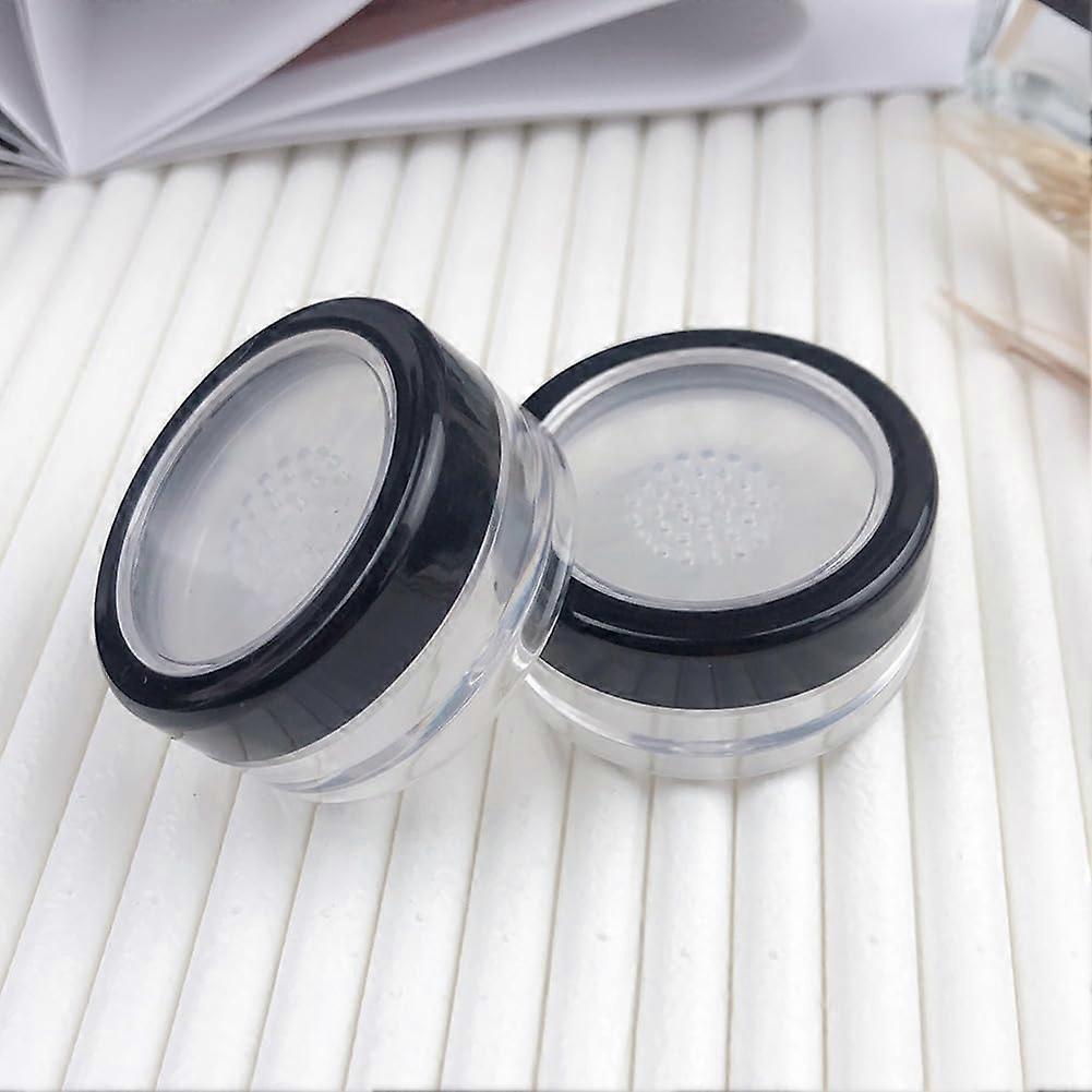 10ml Empty Makeup Jars with Sifter Leakproof Travel Size Plastic Cosmetic Containers 2 Pcs