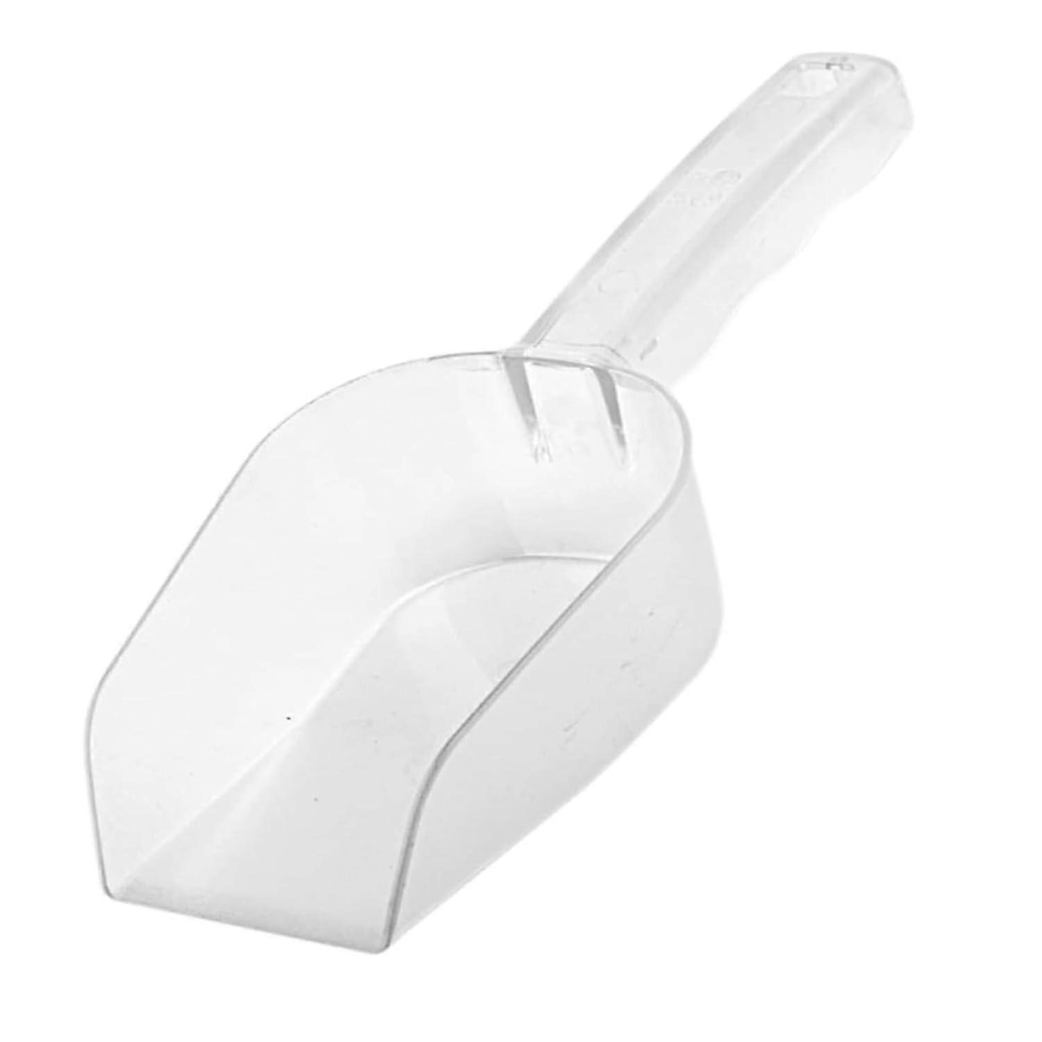 Transparent Plastic Ice Scoop for Bar Buffet Kitchen Candy and Dry Goods Durable MultiPurpose