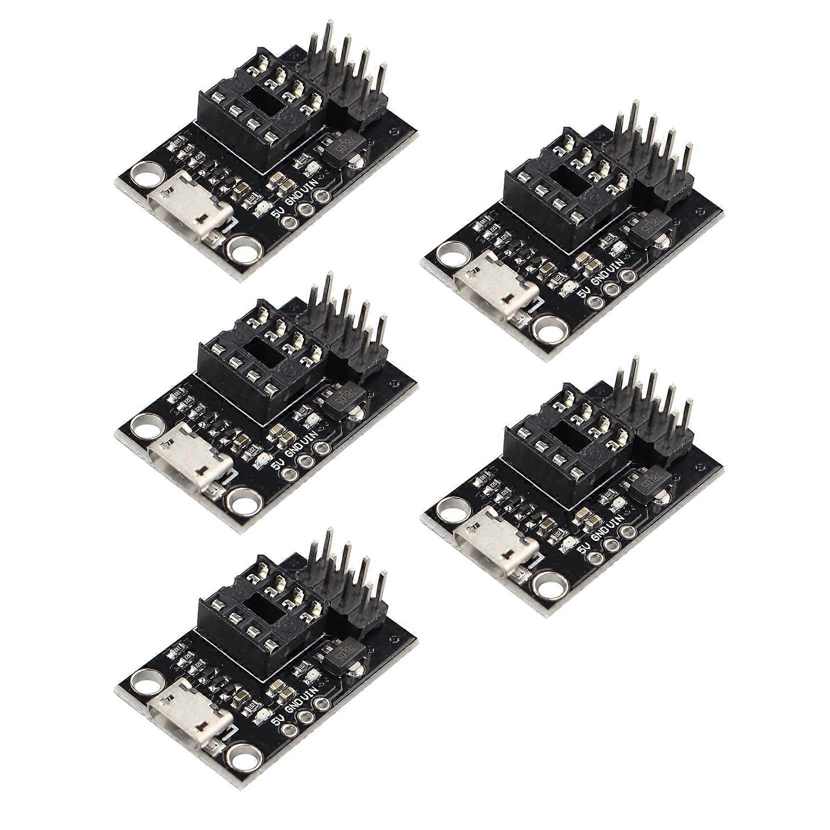 ATtiny Programmer Board 5PCS for ATtiny13A/25/45/85 Fast Chip Programming with Mini USB