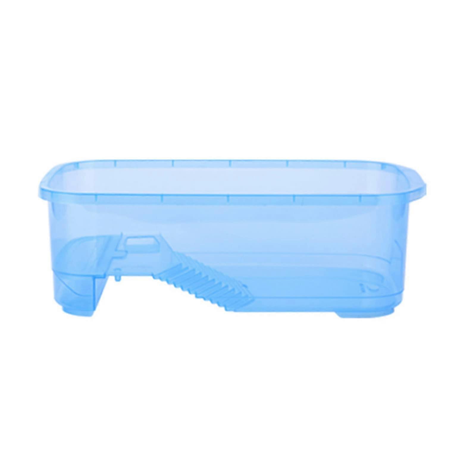 Turtle Tank with Platform, Spacious Habitat, Easy Clean Surface, Transparent View, Bottom Drainage