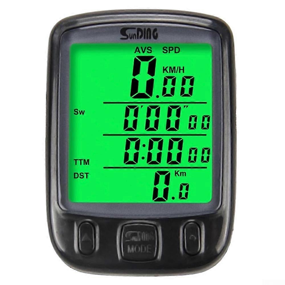 Bike Speedometer with Waterproof Backlit Display, 27 Data Functions Cycling Computer for Road and Mountain Bikes