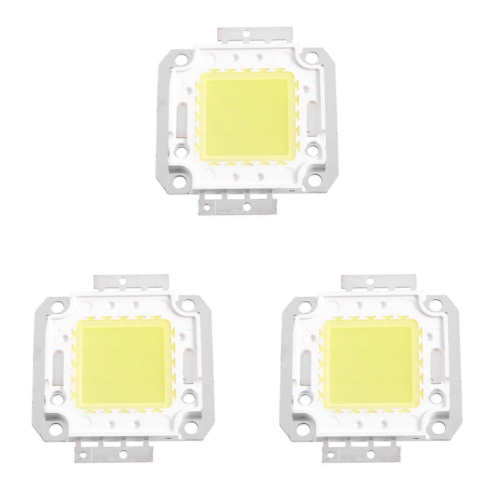 3X Square Shape White DC Light Lamp COB SMD LED Module Chip 30-36V 20W
