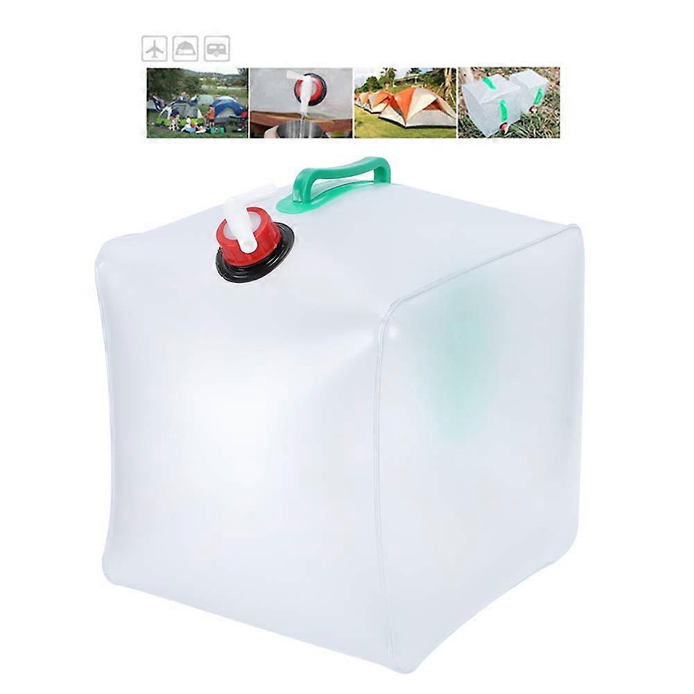 20L Collapsible Water Container with Leakproof Faucet and Ergonomic Handle for Camping Hiking BBQ