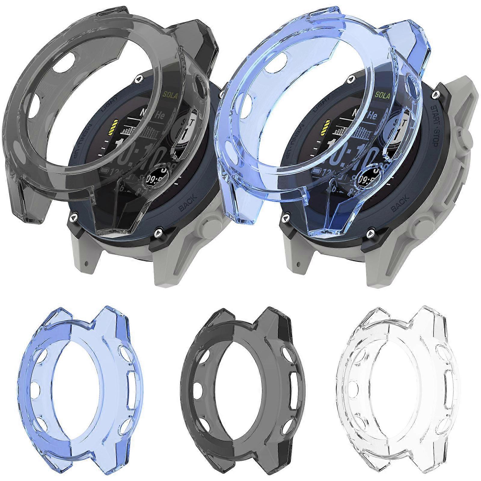 TPU Half Coverage Translucent Watch Protective Case For Garmin Descent G2