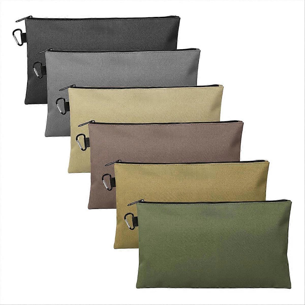 6 Pack Tool Bag, 12 inch , Multipurpose Storage, Carabiner