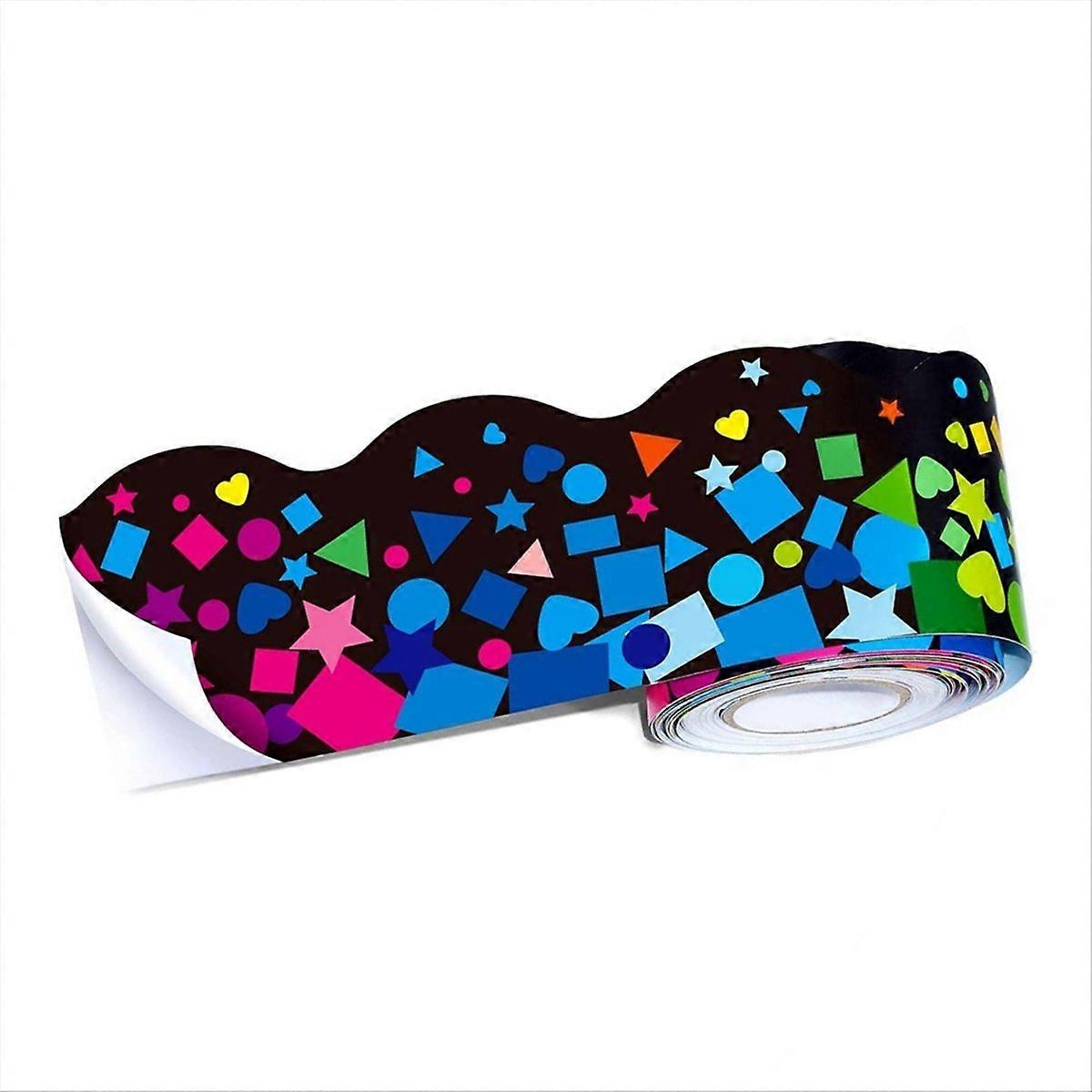 Scalloped Confetti Border Trim Sticker for School Classroom Decor