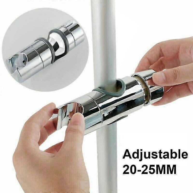 Bathroom Shower Rail Head Holder Riser Slider Bar Clamp Bracket Adjustable