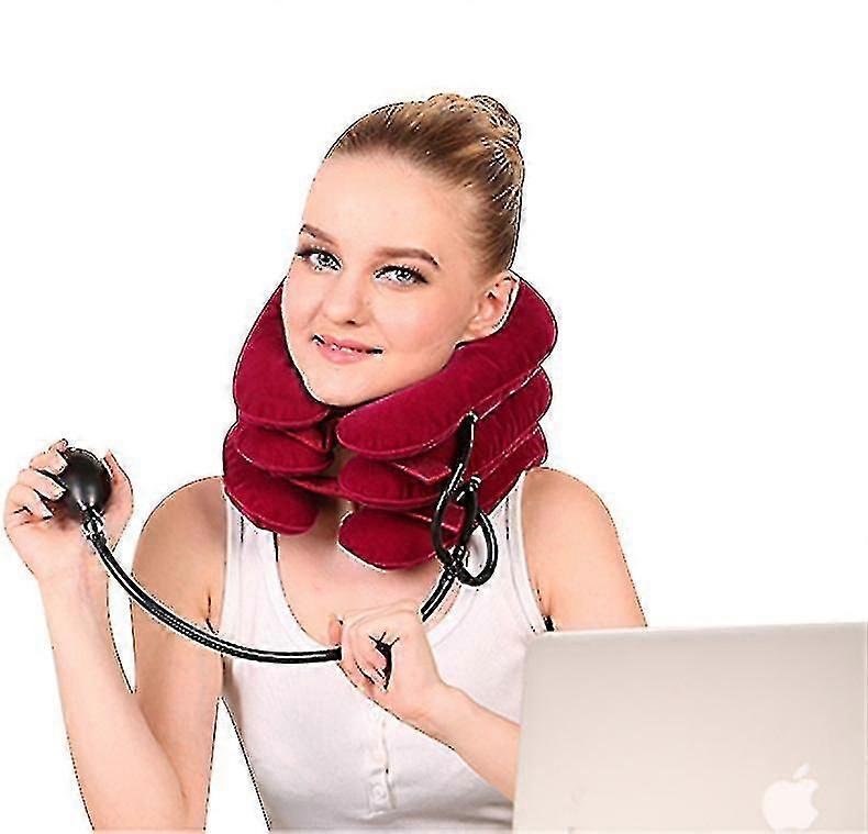 Cervical Neck Traction Device Inflatable Adjustable Neck Stretcher