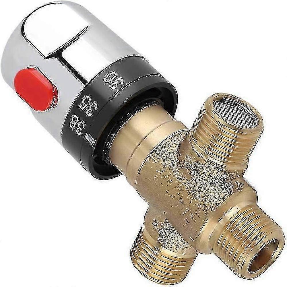 Solid Brass 3-Way Thermostatic Mixing Valve for Shower Systems