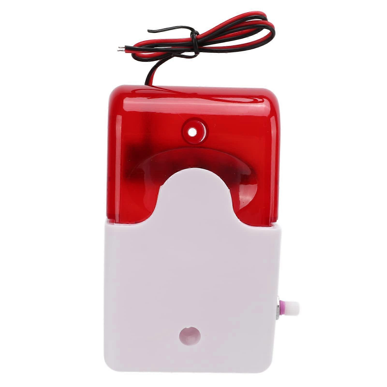 12V Security Alarm with  Decibel Siren, Bright Flash and Adjustable Impact Sensitivity
