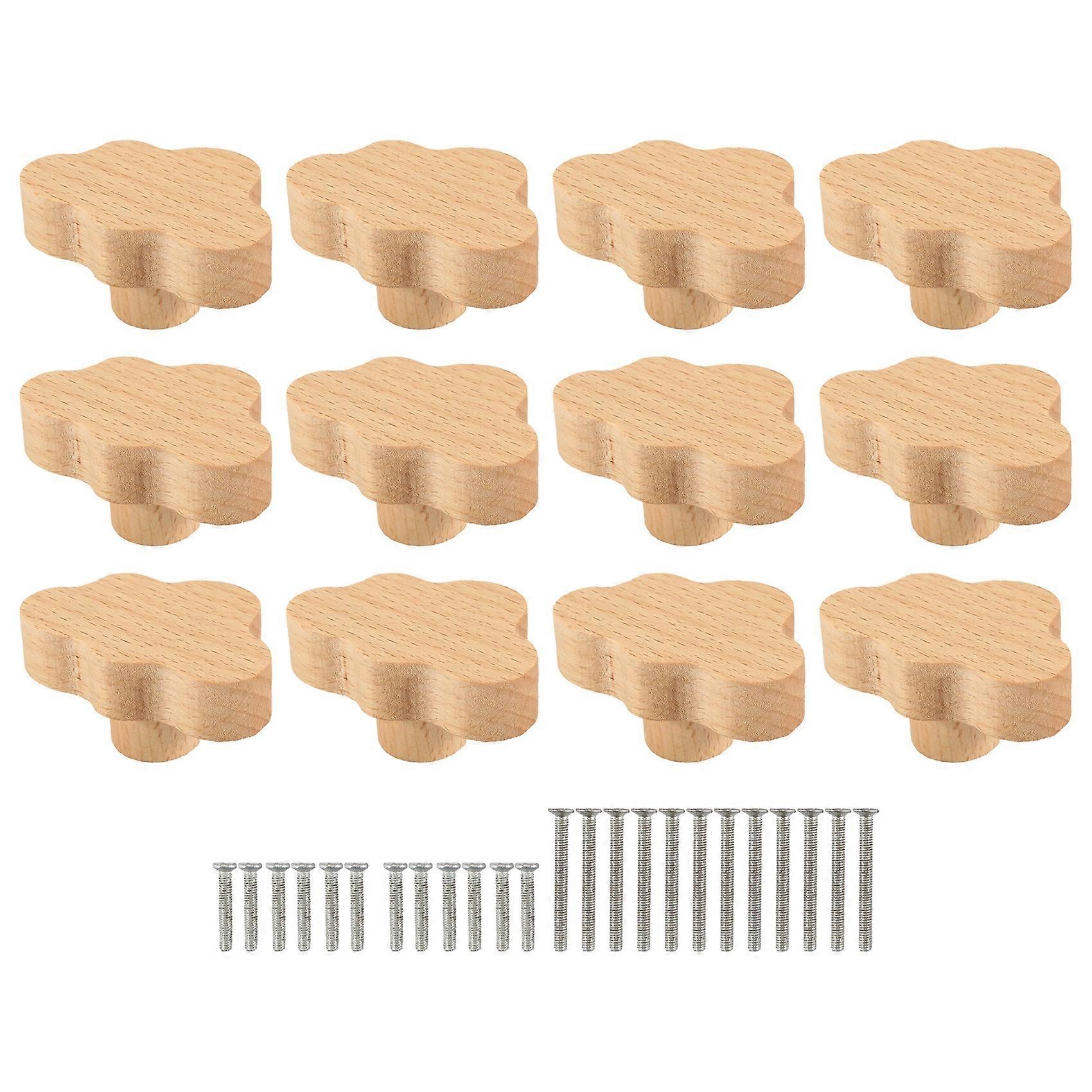 Durable Beech Wood Drawer Knobs Cloud-Shaped Wooden Dresser Pulls
