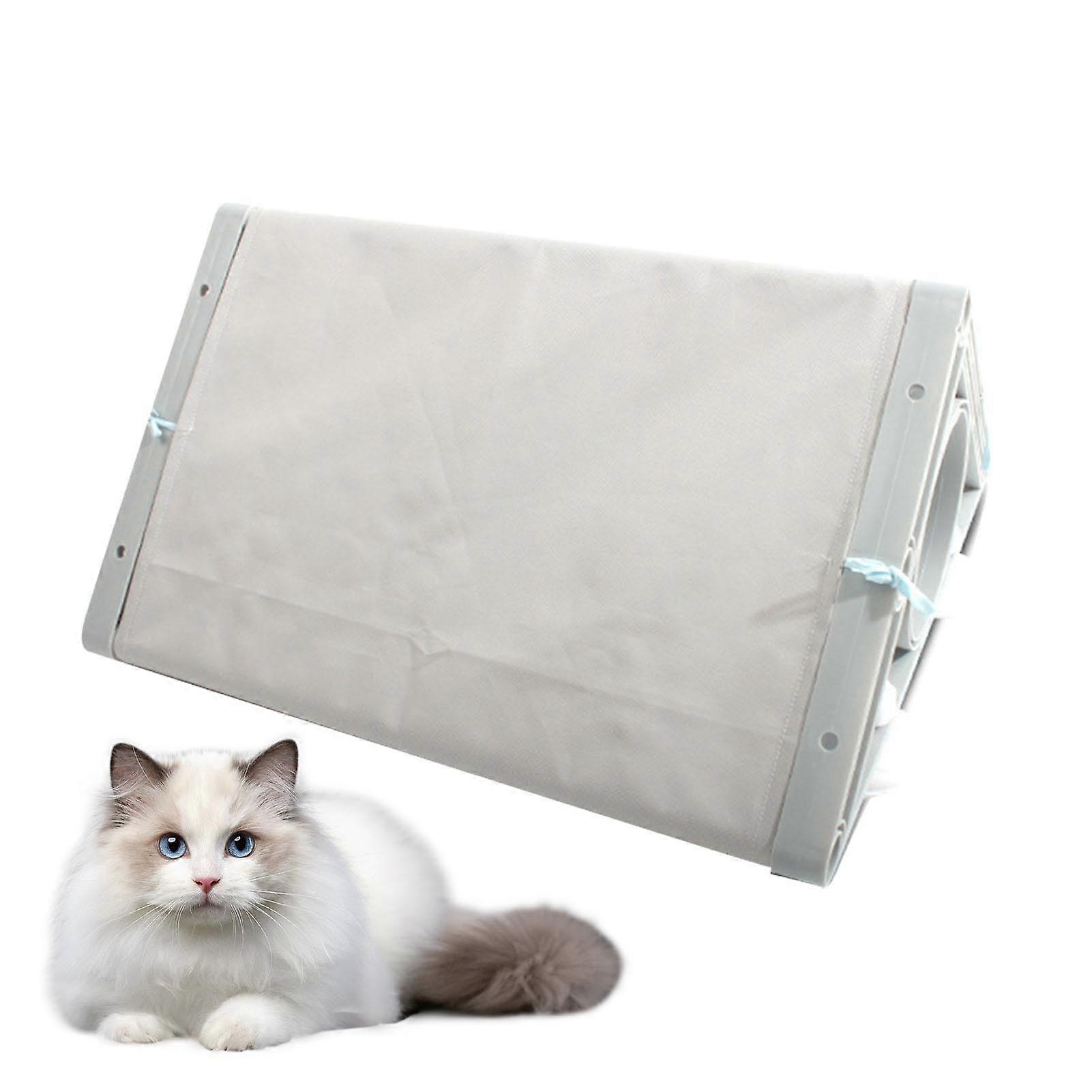 Sturdy Cat Window Perch with 4 Suction Cups, Breathable Mesh Hammock, Foldable Triangle Frame