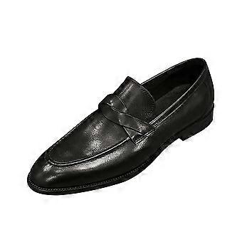 Schwarze Herren-Lederschuhe, Größe 13 (UK), zum Hineinschlüpfen, bequem, für formelle Anlässe im Business