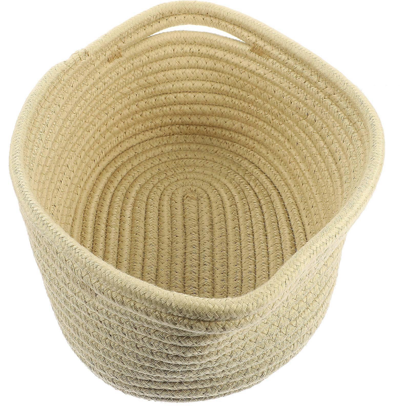 Cotton Rope Basket for Desktop Storage and Organization 2Pcs